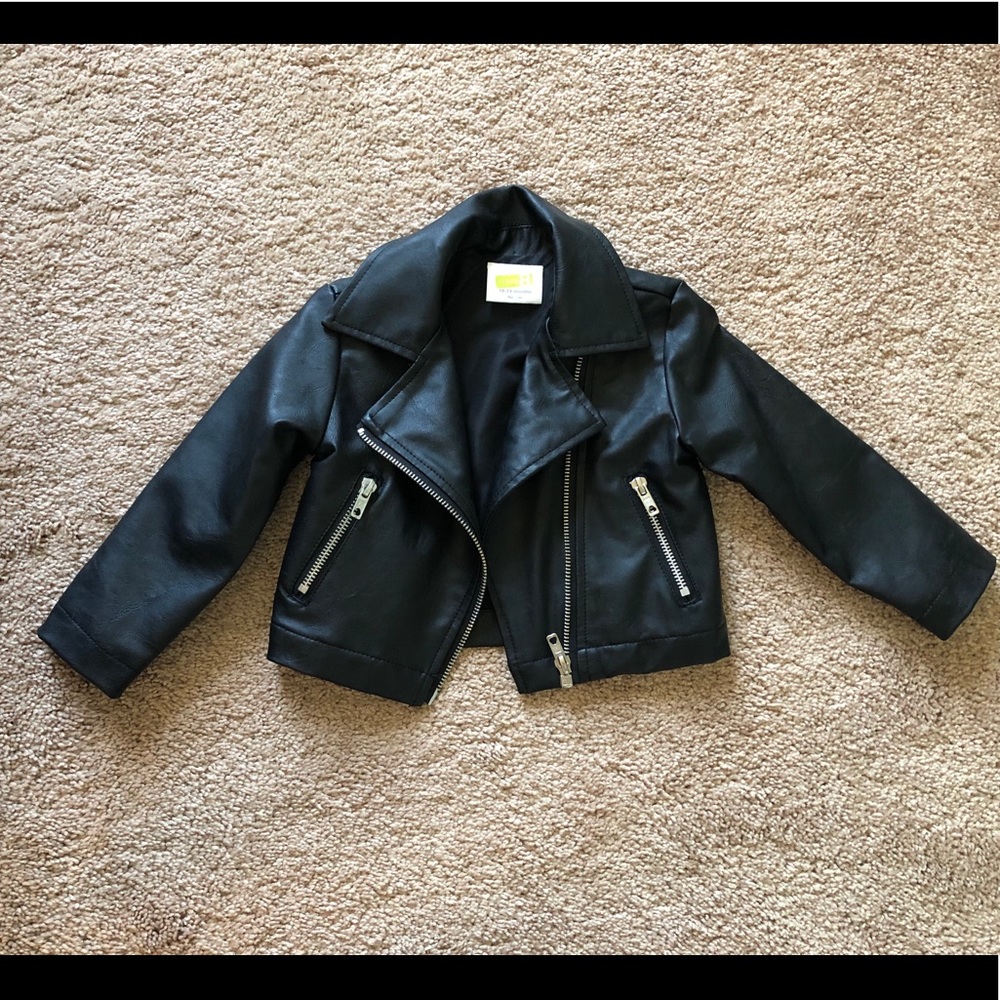 Crazy 8 Baby Girl Faux Leather Moto Jacket